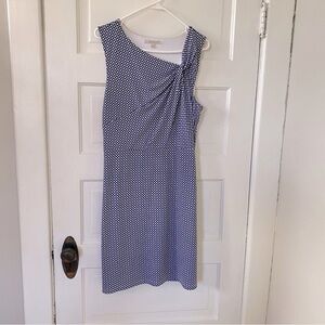 41 HAWTHORN Sleeveless Ruched Shoulder Navy Blue Women's Dress Size Large